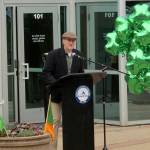 Community member Craig Patrick speaks.