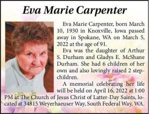 Eva Marie Carpenter | Obituary