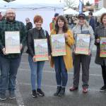 Rose Ehl, far right, with the poster awardees. Olivia Sullivan/the Mirror