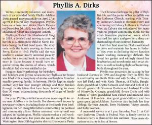 Phyllis A. Dirks | Obituary