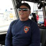 Olivia Sullivan/the Mirror 
Driver Engineer John Fontana aboard Marine 367 on his final day with South King Fire.