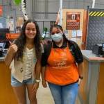Hanna Banks with Home Depot employee, Photo courtesy of Hanna Banks