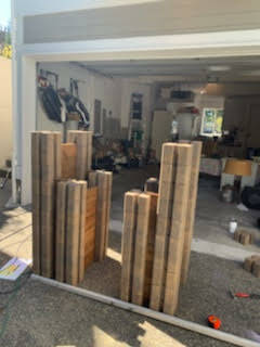 Constructing the Bark de Triomphe, photo courtesy of Hanna Banks