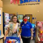 Hanna Banks with a Petsmart employee, photo courtesy of Hanna Banks