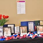 Photos show each community member the Miles for Meso race honors. Photo by Bruce Honda