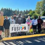 FUSION Executive Director David Harrison, far left, and Peak 7 Adventures collaborated to make a multi-day hiking trip possible for several local teens. Courtesy photo
