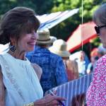 Photo courtesy of Bruce Honda
FUSION founder Peggy LaPorte greets guests at the Aug. 4, 2021, summer arts fundraiser at Dumas Bay Centre in Federal Way.