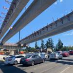 The Federal Way Link Extension tracks connect to the future Tacoma Dome Link Extension route, which begins in Federal Way. Olivia Sullivan/the Mirror