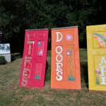 Wayside's welcome doors after July 24 vandalism. Photo from Wayside UCC Facebook page.