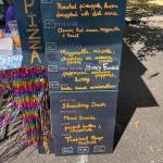 Pizza booth menu at Wayside UCC Pride Picnic August 6. Picture courtesy of Allison Fine.