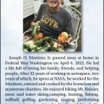 Joseph D. Martinez | Obituary