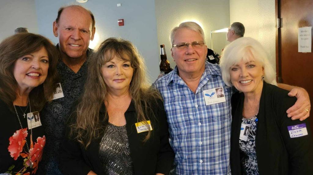 From left to right: Elayne Geiger McCoy, Gerry Moody, Barbara Mezzie Buchanan, Brad Hickel, Debra Leonard.