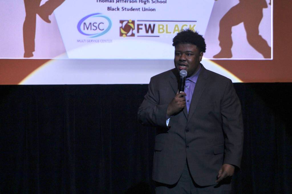 Josias Jean-Pierre performs his spoken word Stop the Violence on Nov. 19. Olivia Sullivan/the Mirror