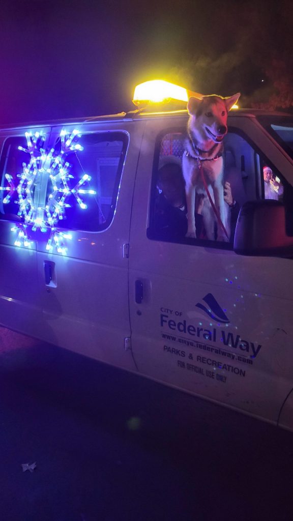 All paws on deck to make sure the SKFR Santa Parades go smoothly. Photo courtesy of South King Fire and Rescue