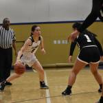 Gator senior Mandi Pham putting pressure on the Lynnwood defense. Ben Ray/the Mirror