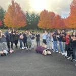 Todd Beamer DECA picks up trash in Celebration Park. Photo courtesy of Andrew Luu