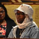 A local student shares details of the plans for Thomas Jefferson High Schools Black History Month, to include include historic black movies and educational presentations. Alex Bruell / The Mirror