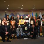 Federal Way councilmembers and the mayor pose for a photo with students from Thomas Jefferson and Decatur high schools during the citys proclamation of Black History Month. Alex Bruell / The Mirror