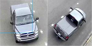 This image shows the vehicle believed to have struck and killed Robert Spafford on March 1. The passengers side rear view mirror was missing after the collision. Image from Federal Way PD.