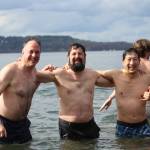 More than a dozen people plunged into the chilly waters of the Puget Sound on Saturday, March 10, for the Marine Hills Swim and Tennis Club Polar Bear Plunge. Alex Bruell / The Mirror