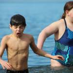 More than a dozen people plunged into the chilly waters of the Puget Sound on Saturday, March 10, for the Marine Hills Swim and Tennis Club Polar Bear Plunge. Alex Bruell / The Mirror