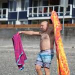 More than a dozen people plunged into the chilly waters of the Puget Sound on Saturday, March 10, for the Marine Hills Swim and Tennis Club Polar Bear Plunge. Alex Bruell / The Mirror