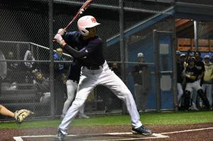 Gator leadoff hitter Eric Havili gets ready in the box during the fifth inning. Ben Ray / The Mirror
