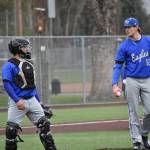 Crawford and catcher Joeseph Krahner battle the elements in their win over Kentridge
Crawford and catcher Joeseph Krahner battle the elements in their win over Kentridge