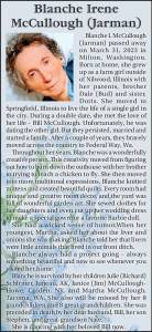 Blanche Irene McCullough (Jarman) | Obituary