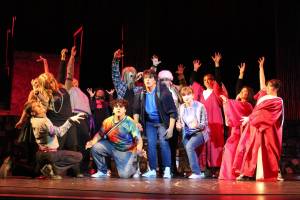 Grover Underwood (Joseph Flores), Percy Jackson (Drake Hedrick) and Annabeth Chase (Cam Morse) encounter the many dead spirits of the Underworld. Alex Bruell / The Mirror