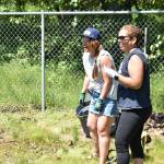 President Teri Foster having fun out on the back fields with other volunteers. Ben Ray/ The Mirror