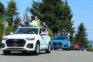 Alex Bruell / The Mirror 
The Marine Hills Swim & Tennis Club celebrated their 60th season May 20 during their annual parade. The event marks the opening of the club, located at 600 S 302nd St, Federal Way.