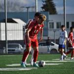 Pedro Monge-Munoz shields the ball from the Royal player. Ben Ray / The Mirror