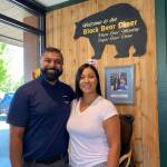 Owners Danny and Darshana Banwait pictured at the Black Bear Diner soft opening on June 3. Olivia Sullivan / the Mirror