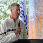 Developer Trent Mummery addressed the crowd at the PAEC. Alex Bruell / The Mirror