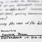 A printed court document from DeVonte Parsons 2015 assault case includes his signed signature. Photo by Alex Bruell / The Mirror