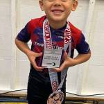 Team Xtremes Henny Jose, five years old, earned a bronze medal for his age group at the USA Inline Speed Skating Nationals in Lincoln, NE, in July. Photo courtesy National SpeedSkating Circuit.