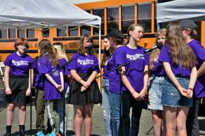 Members of Rosebud Childrens Theatre do a preview of Once Upon a Mattress at last weeks Federal Way Farmers Market. (Photos courtesy of Bruce Honda)