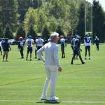 Seahawks Coach Pete Carroll looks on as the Hawks prepare for practice Aug. 1. (Photos by Ben Ray/Sound Publishing)