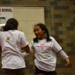 Two campers laugh after their battle on the mat. (Photos by Ben Ray / The Mirror)