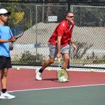 Ben Ray / The Mirror
Thomas Jefferson Head Coach Andrew Buchan and Vincent Pham (10) play together at practice.