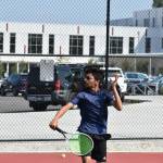 Ben Ray / The Mirror
Raider sophomore Sanchit Sharma works the net.