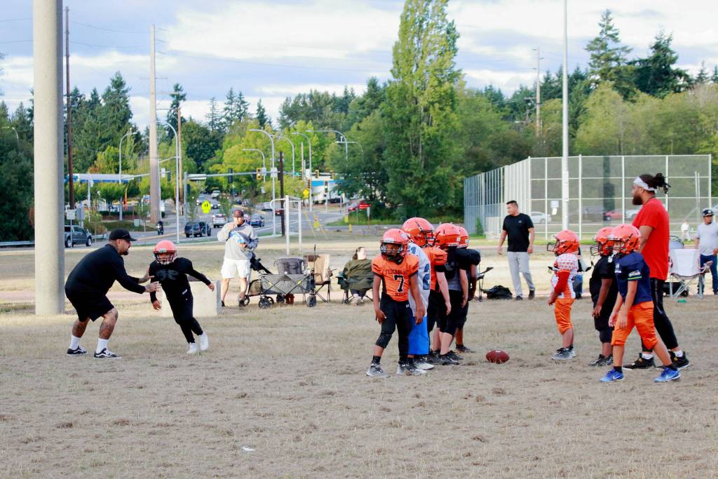 Photo by Keelin Everly-Lang / The Mirror
Hawks players at a recent practice, a block from where the Aug. 17 drive-by shooting occurred.