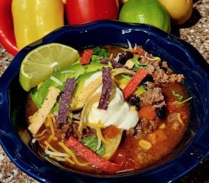 Photo by Vickie Chynoweth
Beef tortilla soup.