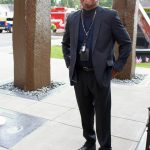 Thomas Jernigan drove from North Seattle to attend the memorial. He grew up in New York and has many family and friends who were impacted by the 9/11 terrorist attacks. Photo by Keelin Everly-Lang / The Mirror