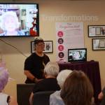 Photo by Keelin Everly-Lang / The Mirror.
Helena Reynolds introduces Mary Anne Hamilton via zoom as she shares some of her life stories through an event at Curves in Federal Way. Mary Anne Hamilton is the great-great granddaughter-in-Law of the U.S Founding Father Alexander Hamilton and has recently published a book about her life called Destined to be a Hamilton.