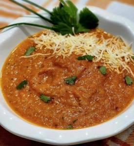 Photo by Vickie Chynoweth
Roasted tomato and cauliflower soup.