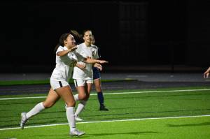 Jazmyn DuBose celebrates after scoring her second goal of the game. Ben Ray / The Mirror