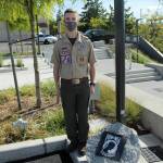 File photo
Jack Garfield in 2021 who carved and painted a stone at the veterans memorial to honor Prisoner of War (POW) or Missing in Action (MIA) service members.