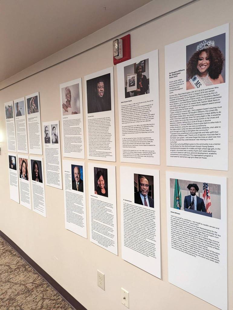 DeVaughnn Williams (top right) was honored with other prominent Black leaders in Federal Way at a Juneteenth event at the Knutzen Family Theatre this year. Photo provided by DeVaughnn Williams.